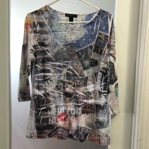 Quarter sleeve shirt with ultra cool design